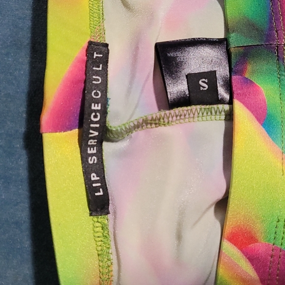 Lip Service Neon Tie Die Leggings Size Small - Picture 5 of 5